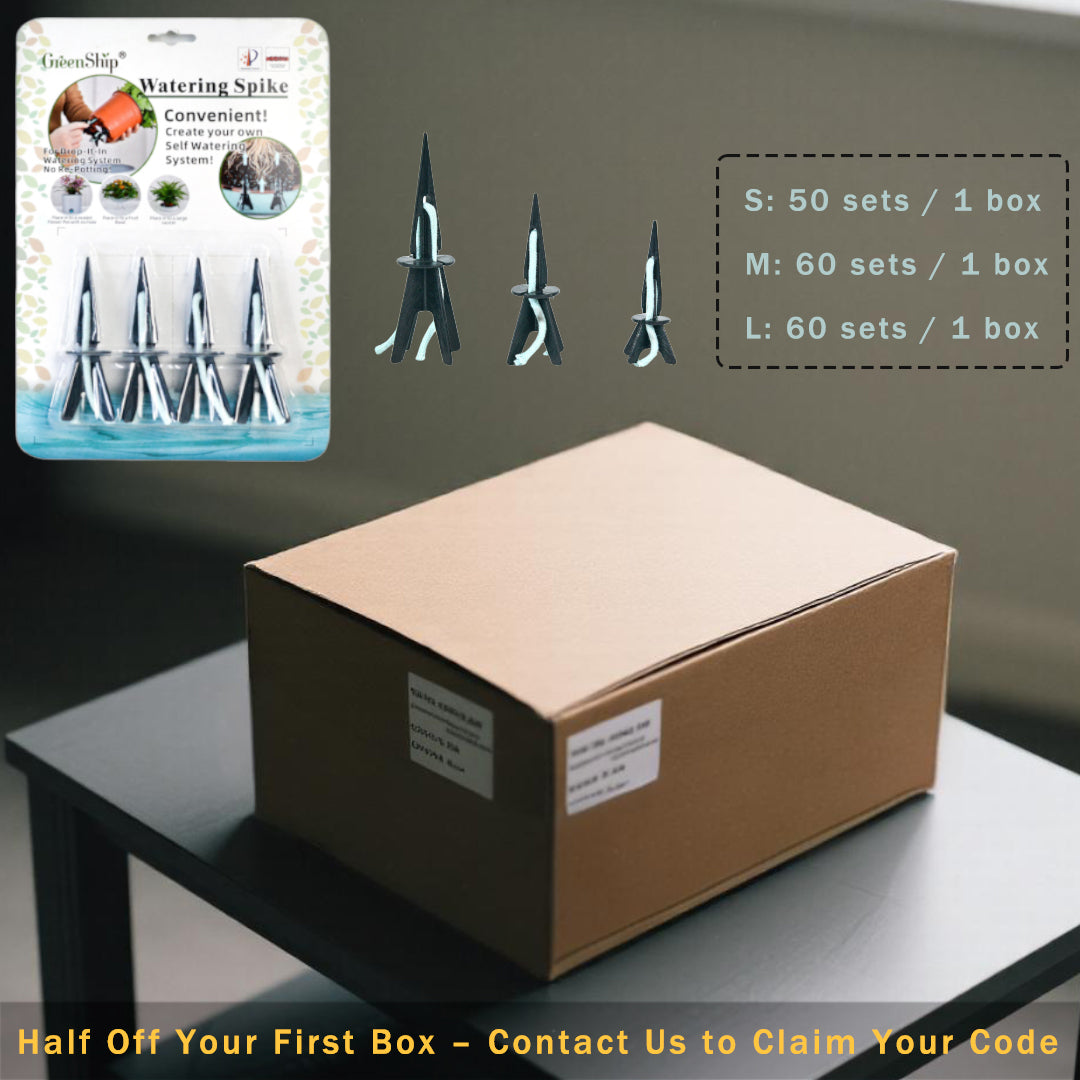 GreenShip Wholesale Only 4 Pack Self-Watering Spikes – Bulk Plant Watering Spikes for Indoor Plants, Growers & Nursery Supplies(MOQ Available)