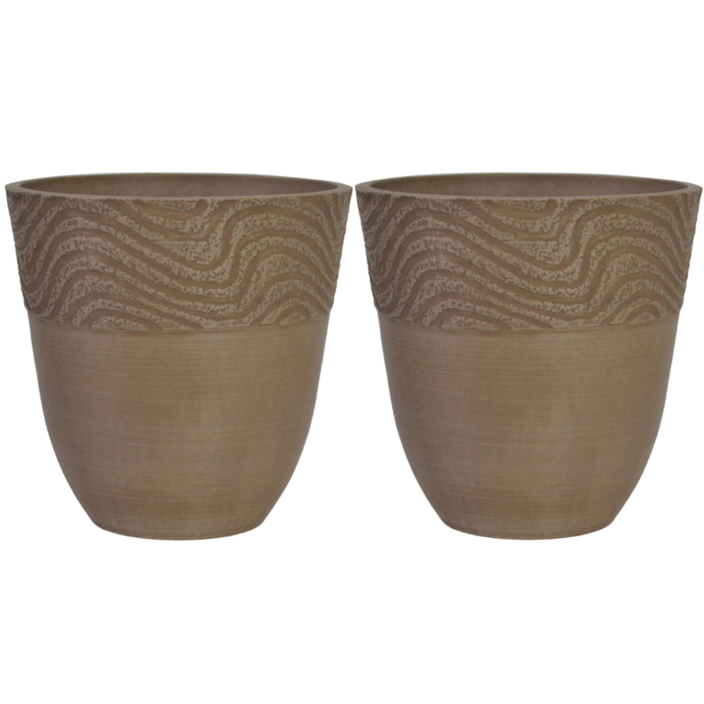 GreenShip Planter 8 inch 12 inch for Indoor Outdoor Plants, Modern Decorative Plant Pots with Drainage Hole, Decorative Flower Pots(Plants Not Included)