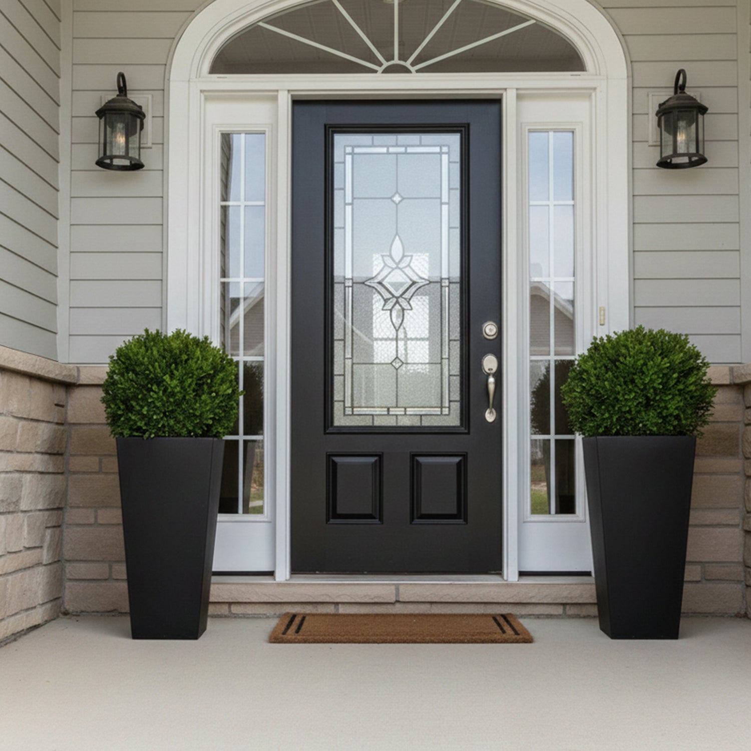 GreenShip 27 inch Tall Planters for Indoor Outdoor Plants, Set of 2 -   GreenShip Garden USA
