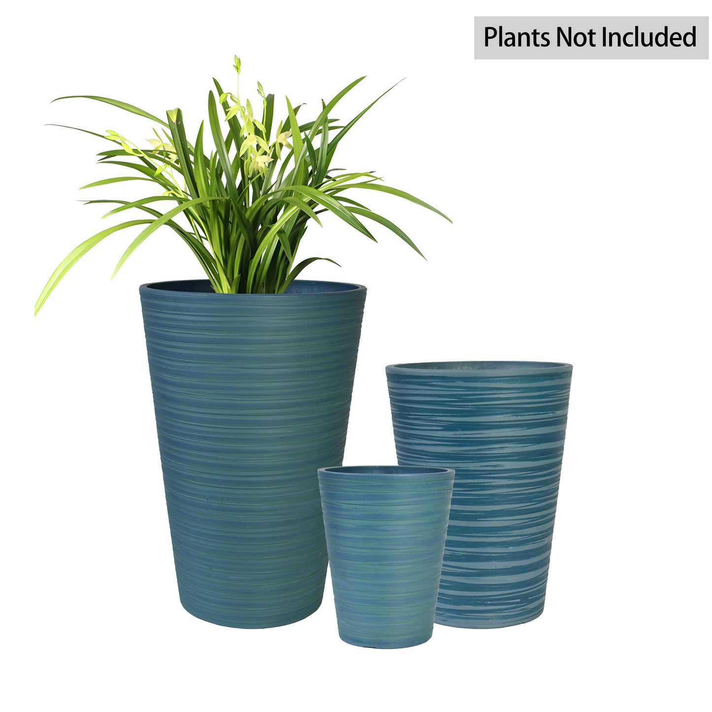 GreenShip Planter 6 in W / 8 in W / 12 in W or Indoor Outdoor Plants, Modern Decorative Plant Pots with Drainage Hole, Decorative Flower Pots(Plants Not Included)