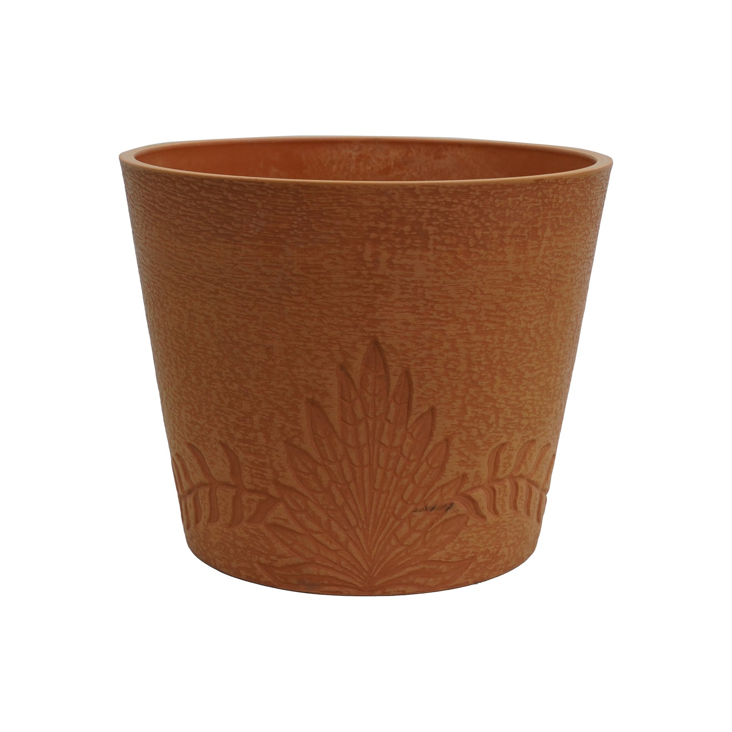 GreenShip Palm and Vine 15 in. W x 12.2 in. H Indoor/Outdoor Resin Decorative Planter