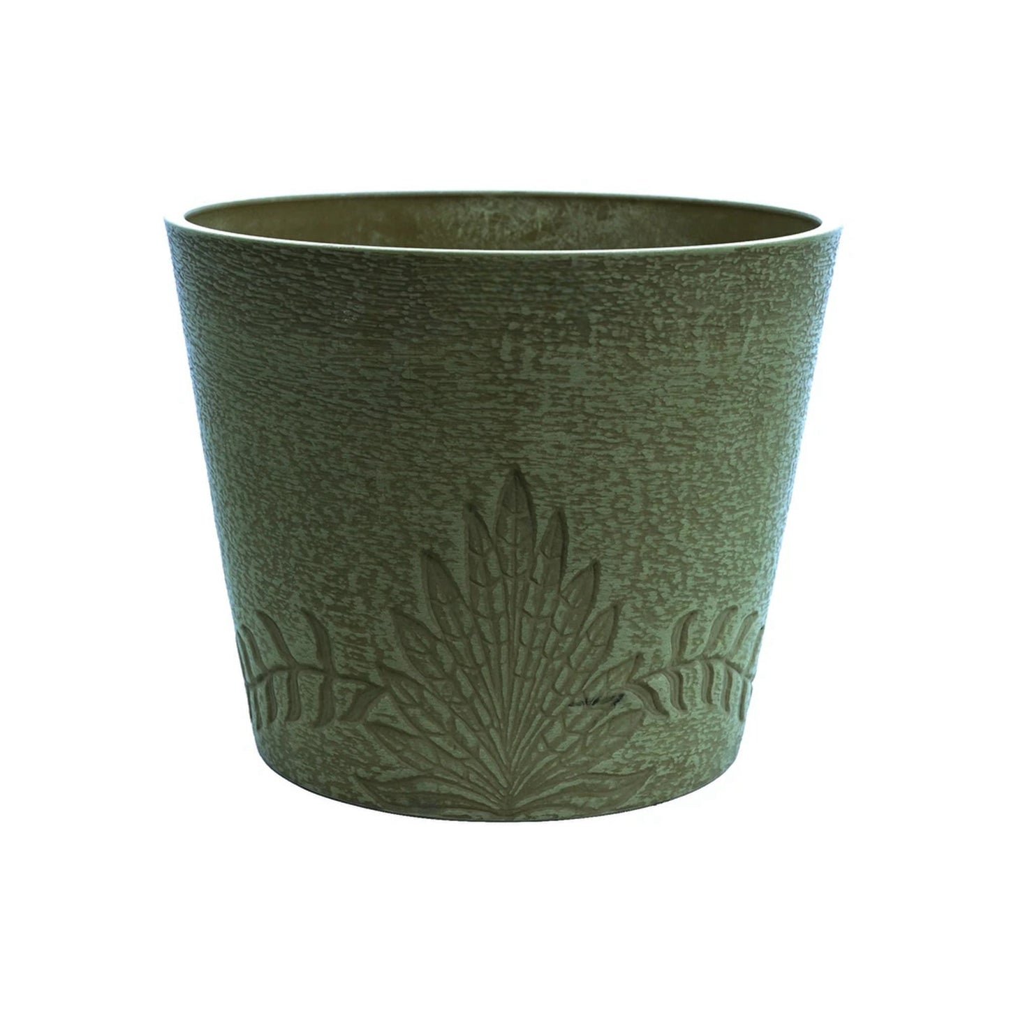 GreenShip Palm and Vine 15 in. W x 12.2 in. H Indoor/Outdoor Resin Decorative Planter