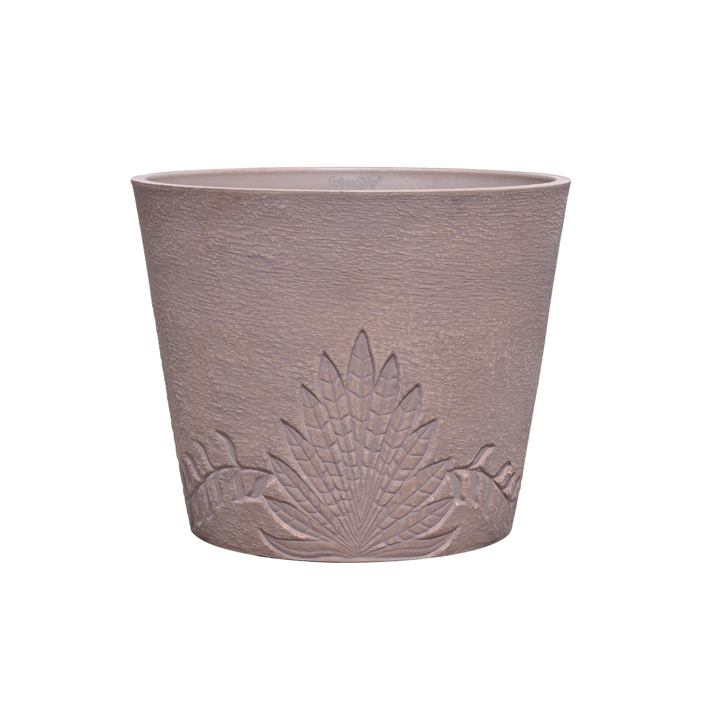 GreenShip Palm and Vine 15 in. W x 12.2 in. H Indoor/Outdoor Resin Decorative Planter