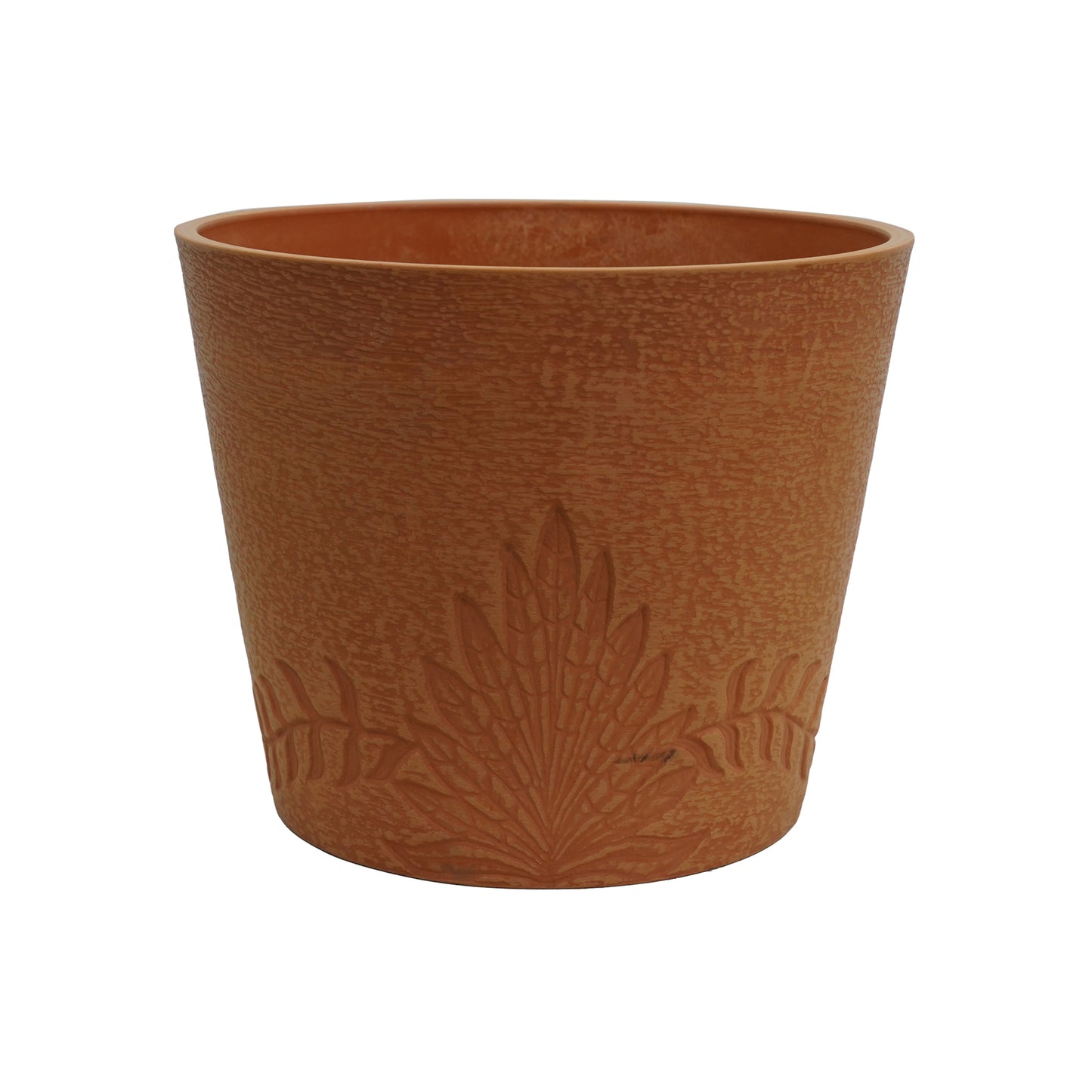 GreenShip Palm and Vine 15 in. W x 12.2 in. H Indoor/Outdoor Resin Decorative Planter