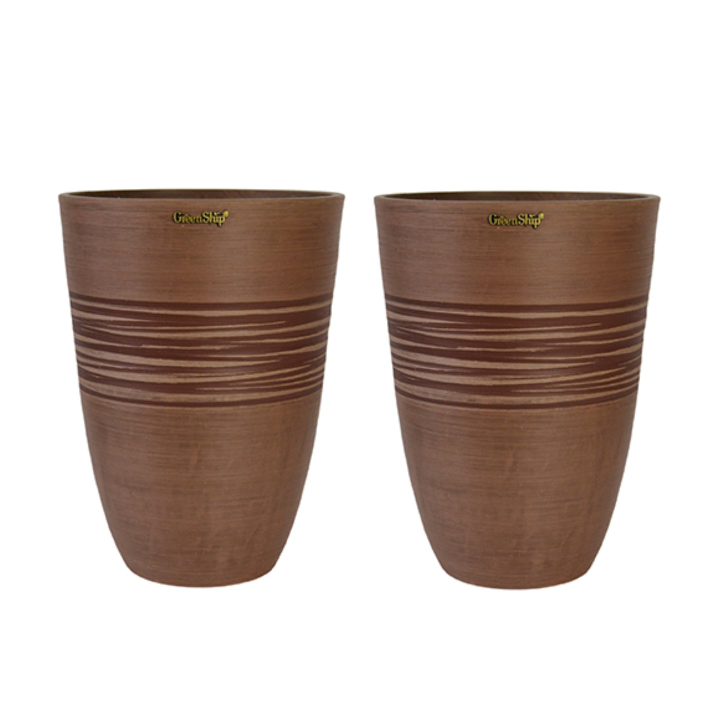 GreenShip Plant Pots 6 inch 8 inch 10 inch for Indoor Plants, Set of 3 Modern Decorative Planter ts with Drainage Hole, Decorative Flower Pots(Plants Not Included)