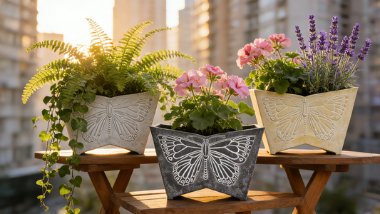 A Simple Summer Planter Upgrade: Decorative Butterfly Relief Planters