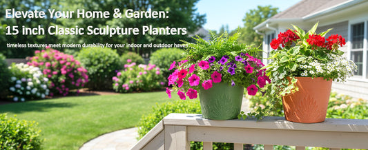Decorate Your Outdoor Space with Olive and Terracotta Relief Planters