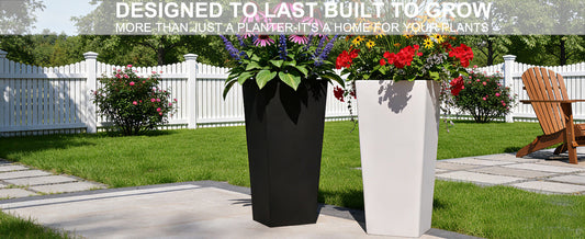 Give Your Patio a Seasonal Upgrade with Modern Tall Planters