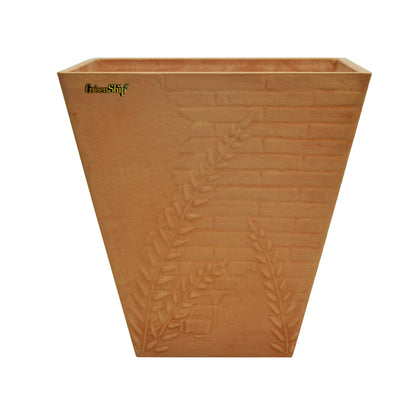 Fern Brick Square 11.8 in. L x 11.8 in. W x 11.8 in. H Indoor/Outdoor Resin Decorative Planter(Plants Not Included)