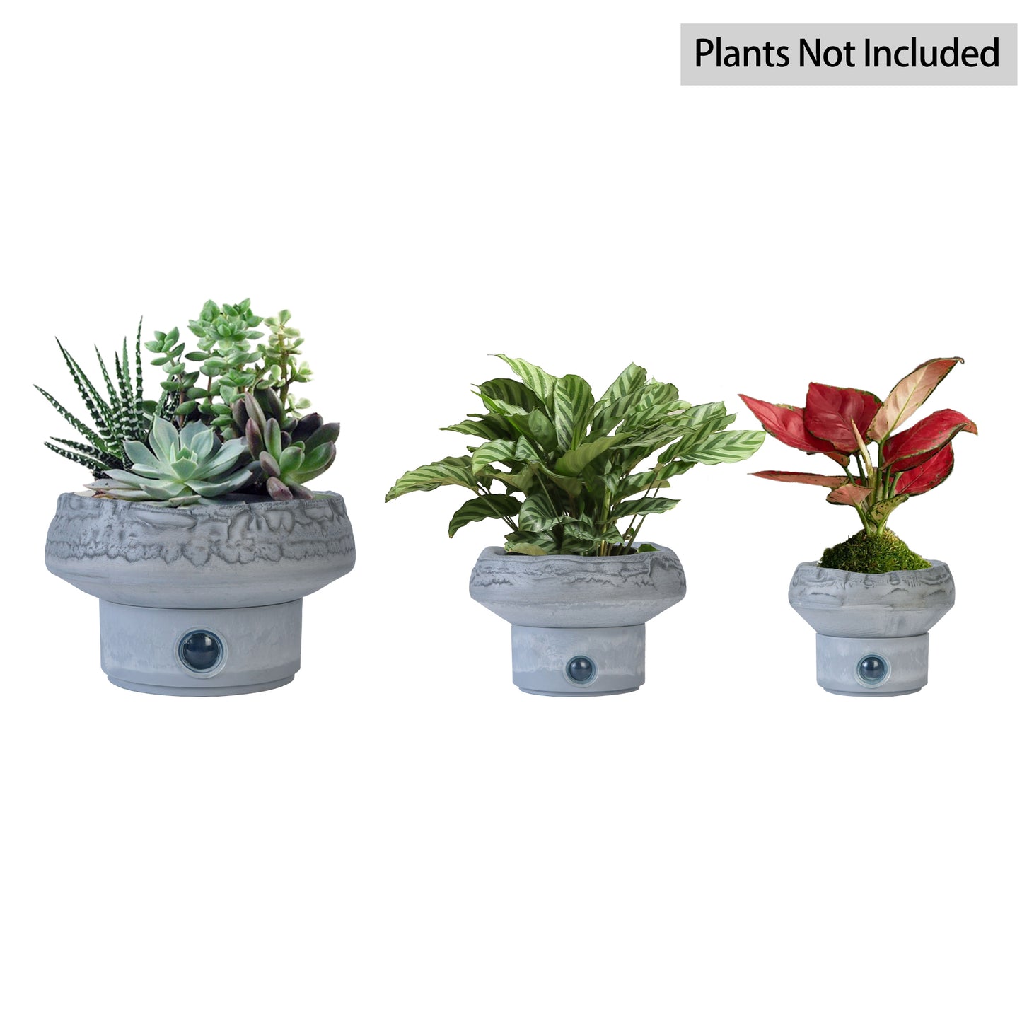 GreenShip Self-Watering Plant Pots, 6 8 12 inches Set of 3 Planter, Modern Decorative Flower Pots for Indoor Plants with Self Wicking Stand, Modern Decorative Flower Pots(Plants Not Included)