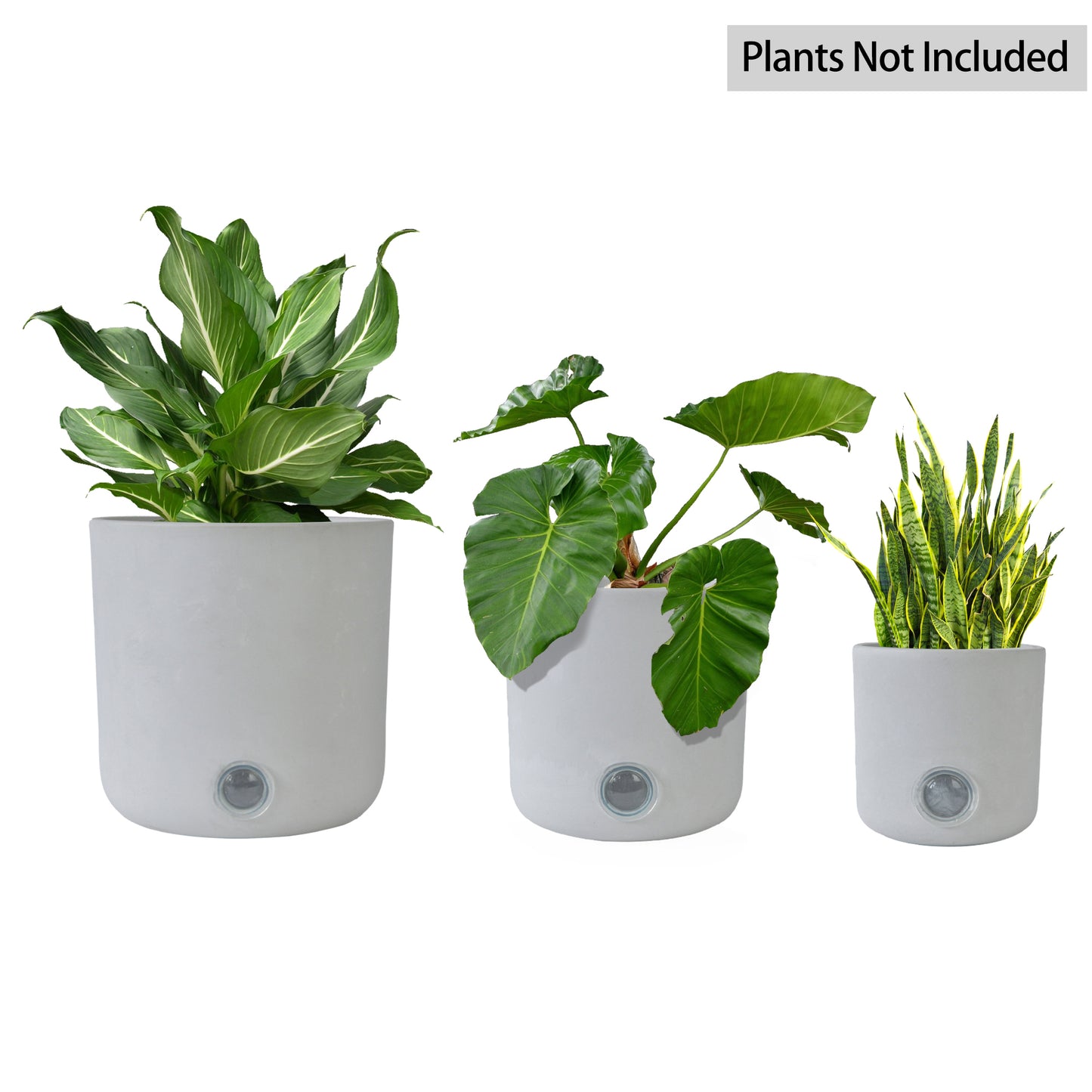 GreenShip 3 Pack Self-Watering Pots for Indoor Plants, 6 inch 8 inch 10 inch Planter, Modern Decorative Flower Pots(Plants Not Included)