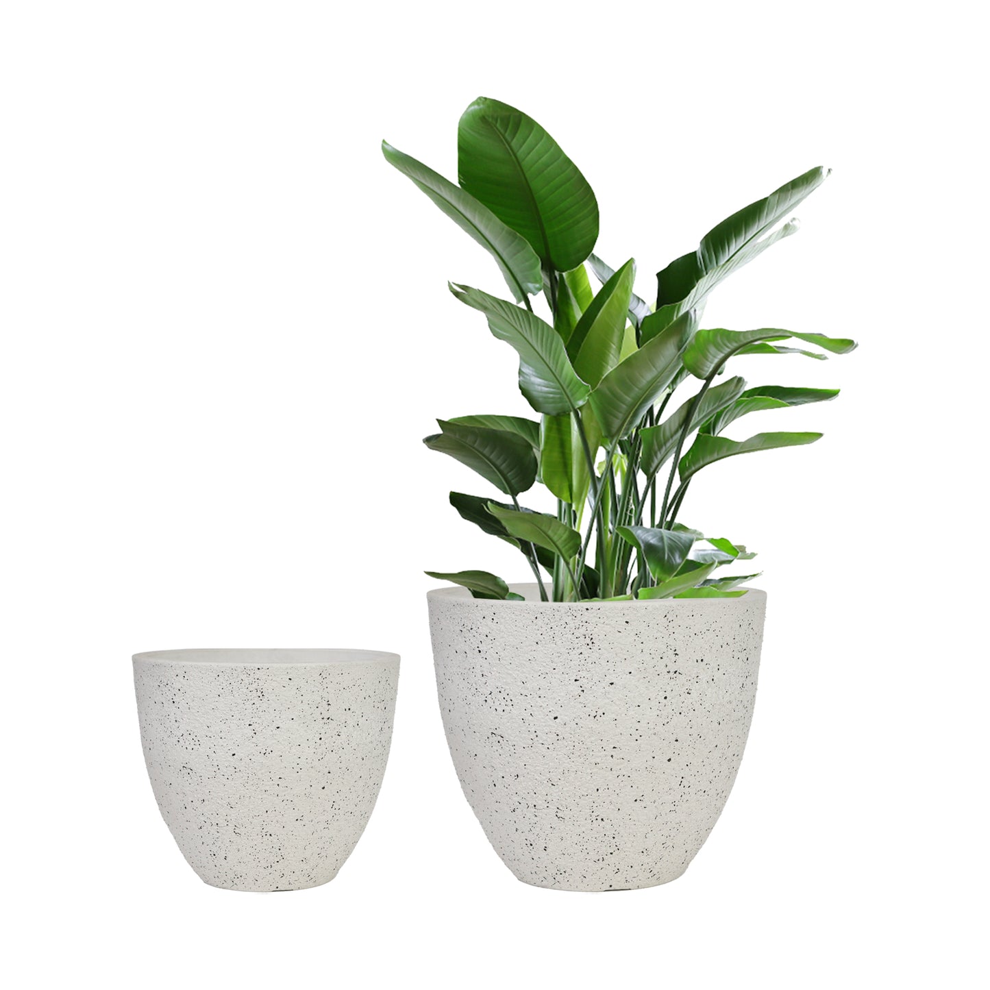 GreenShip Planter 8 inch 12 inch for Indoor Outdoor Plants,  Modern Decorative Plant Pots with Drainage Hole,  Decorative Flower Pots(Plants Not Included)