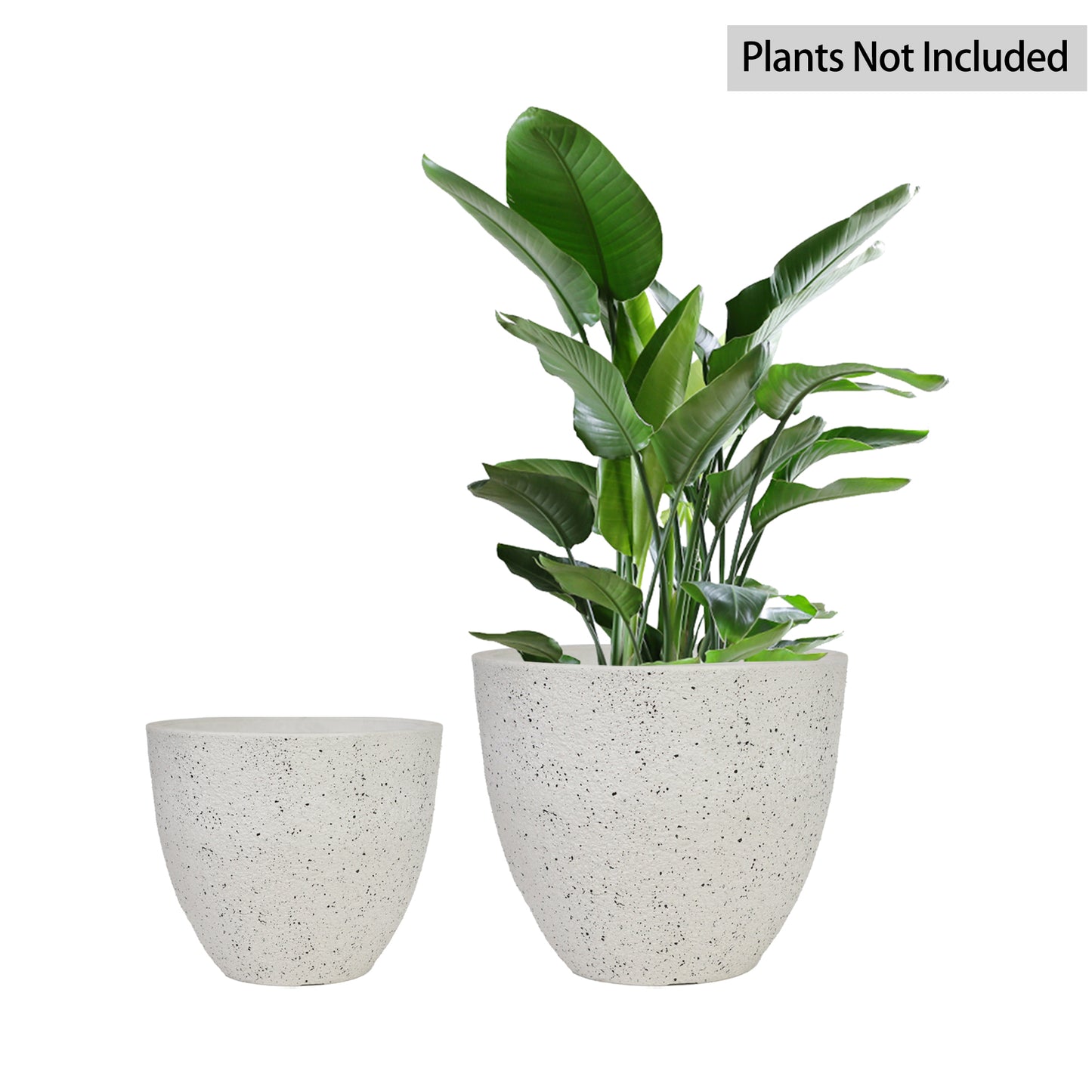 GreenShip Planter 8 inch 12 inch for Indoor Outdoor Plants,  Modern Decorative Plant Pots with Drainage Hole,  Decorative Flower Pots(Plants Not Included)