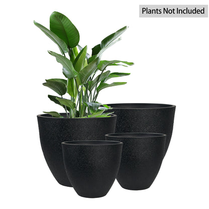 GreenShip Planter 8 inch 12 inch for Indoor Outdoor Plants,  Modern Decorative Plant Pots with Drainage Hole,  Decorative Flower Pots(Plants Not Included)