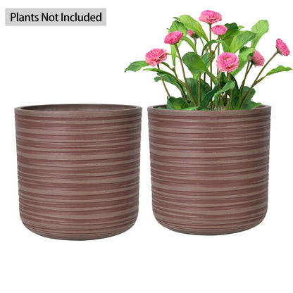 GreenShip Planter for Indoor Plants,8 inch or 10 inch Plant Pots with Drainage Hole,Modern Plant Pots,Decorative Flower Pots(Plants Not Included)