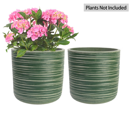 GreenShip Planter for Indoor Plants,8 inch or 10 inch Plant Pots with Drainage Hole,Modern Plant Pots,Decorative Flower Pots(Plants Not Included)