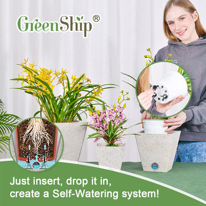 GreenShip 6 8 10 inch Self Watering Plant Pots Set for Indoor Plants, – GreenShip Garden USA