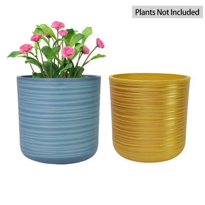 GreenShip Planter for Indoor Plants,8 inch or 10 inch Plant Pots with Drainage Hole,Modern Plant Pots,Decorative Flower Pots(Plants Not Included)