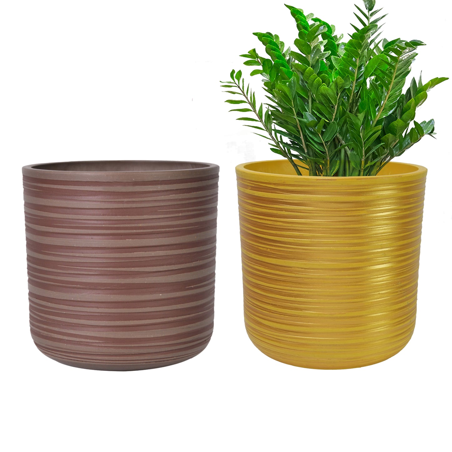 GreenShip Planter for Indoor Plants,8 inch or 10 inch Plant Pots with Drainage Hole,Modern Plant Pots,Decorative Flower Pots(Plants Not Included)