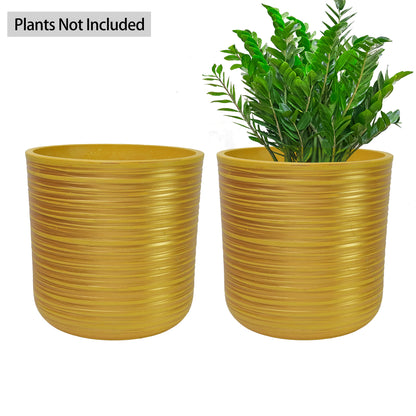 GreenShip Planter for Indoor Plants,8 inch or 10 inch Plant Pots with Drainage Hole,Modern Plant Pots,Decorative Flower Pots(Plants Not Included)