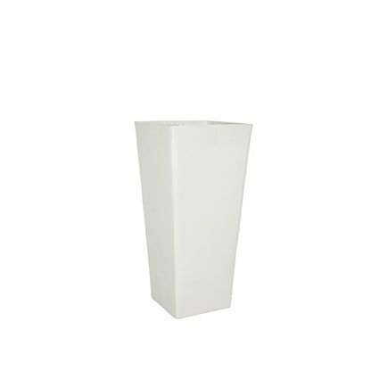 GreenShip 27 inch Tall Planters for Outdoor Plants, Large Flower Pots with Drainage & Inner Shelf, Modern Decorative Garden Pots for Porch, Patio, Front Door