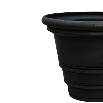 Heavy Rim 15 in. W x 12 in. H Indoor/Outdoor Resin Decorative Planter (Plants Not Included)