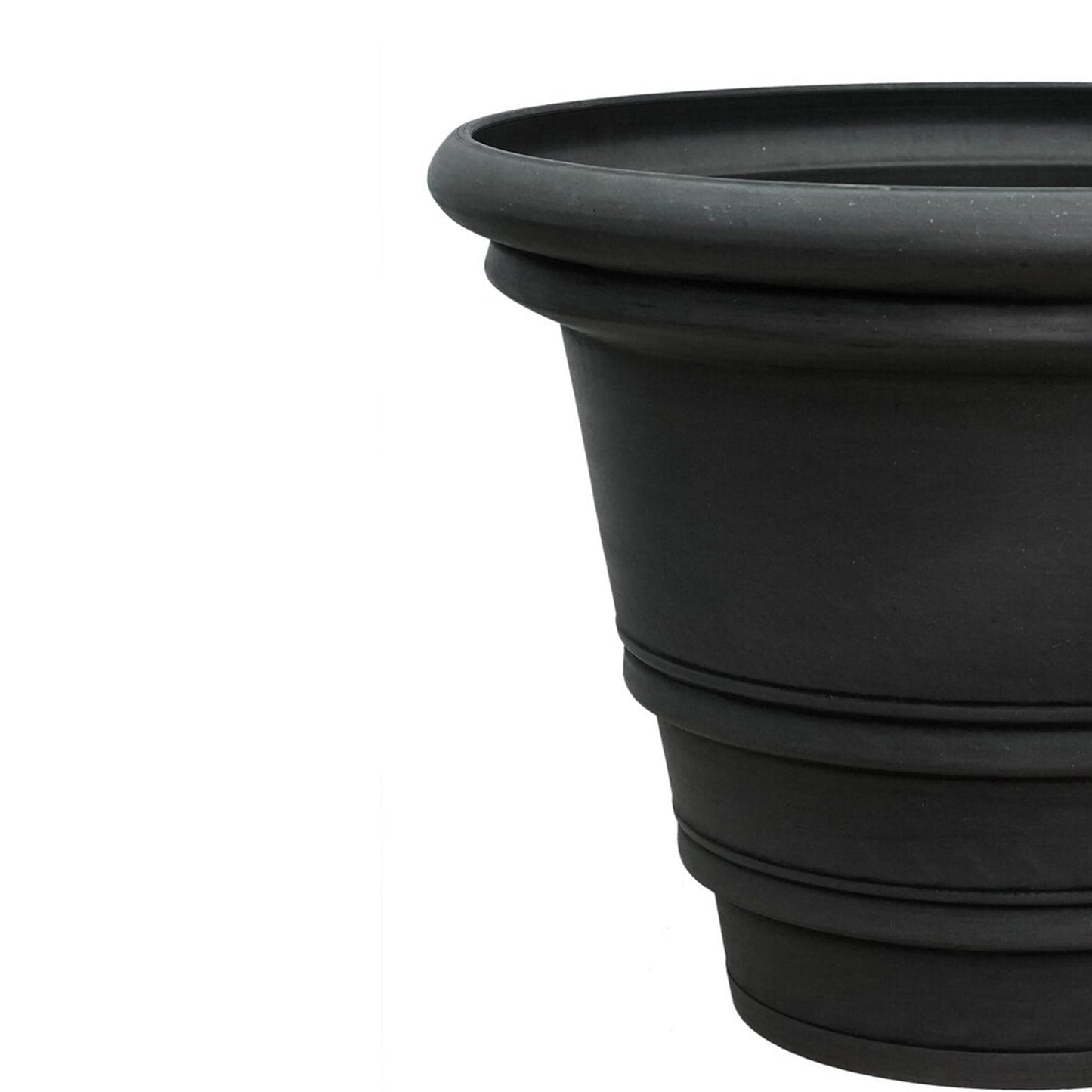 Heavy Rim 15 in. W x 12 in. H Indoor/Outdoor Resin Decorative Planter (Plants Not Included)