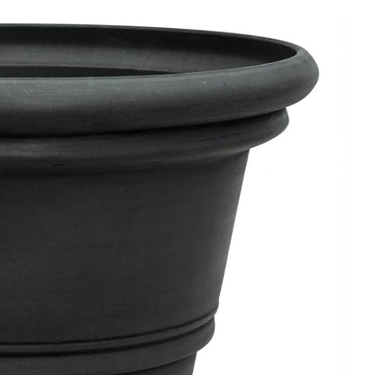 Heavy Rim 15 in. W x 12 in. H Indoor/Outdoor Resin Decorative Planter (Plants Not Included)