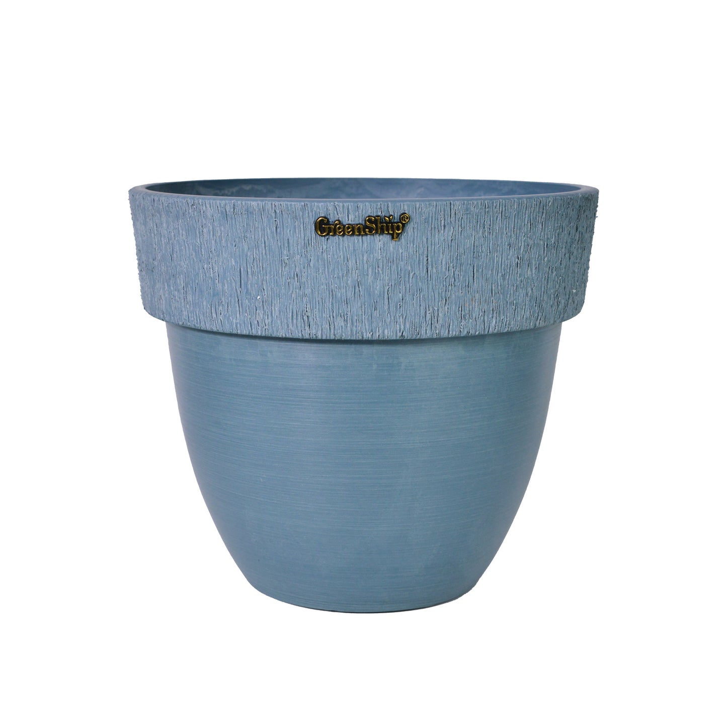 GreenShip 12 14 inch Large Planter with Drainage Hole,Modern Plant Pots for Indoor Outdoor Garden Plants and Flowers,LightGrey(Plants Not Included)