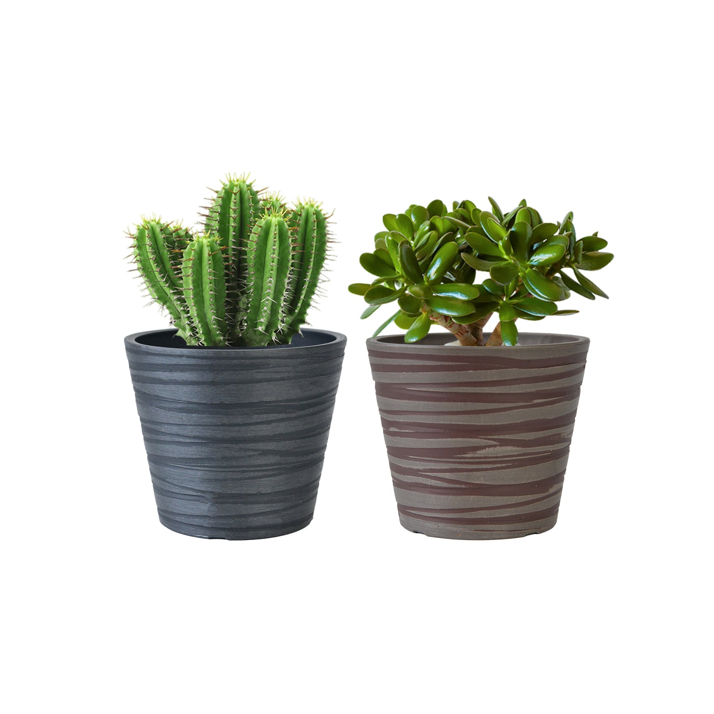 GreenShip Planter 5 in W / 8 in W / 12 in W or Indoor Outdoor Plants, Modern Decorative Plant Pots with Drainage Hole,  Decorative Flower Pots(Plants Not Included)