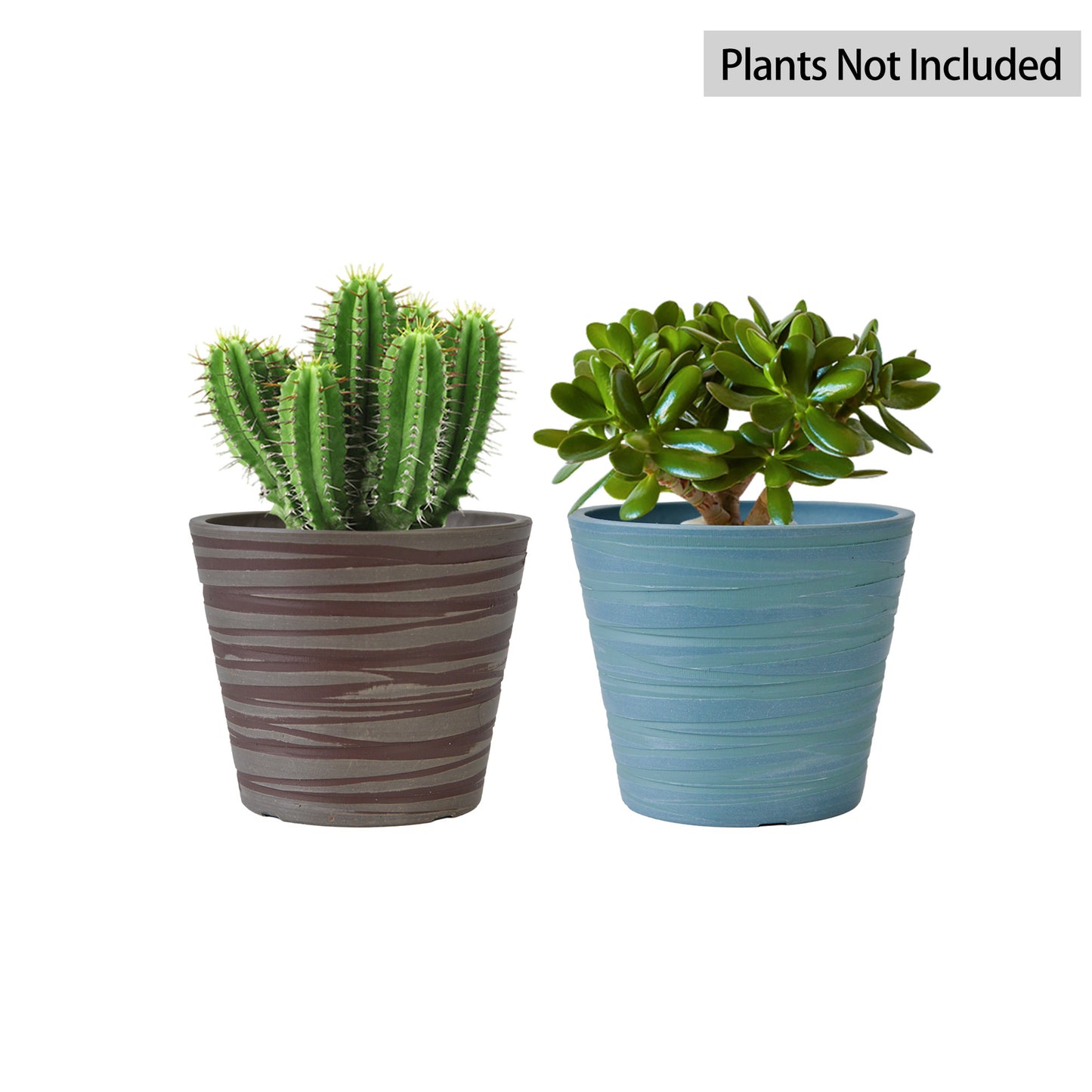 GreenShip Planter 5 in W / 8 in W / 12 in W or Indoor Outdoor Plants, Modern Decorative Plant Pots with Drainage Hole,  Decorative Flower Pots(Plants Not Included)