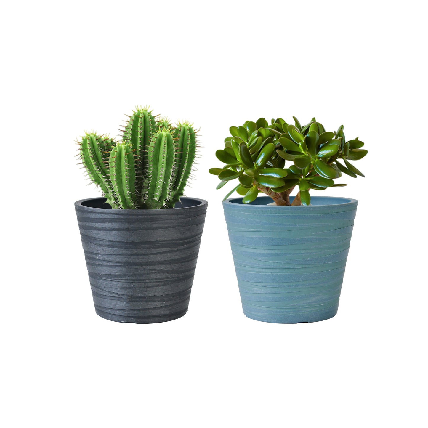 GreenShip Planter 5 in W / 8 in W / 12 in W or Indoor Outdoor Plants, Modern Decorative Plant Pots with Drainage Hole,  Decorative Flower Pots(Plants Not Included)