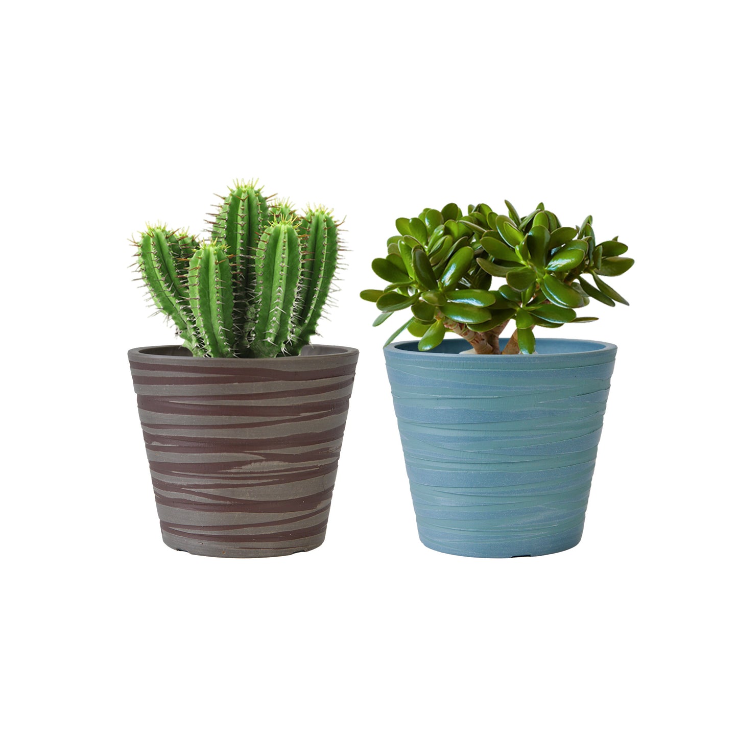 GreenShip Planter 5 in W / 8 in W / 12 in W or Indoor Outdoor Plants, Modern Decorative Plant Pots with Drainage Hole,  Decorative Flower Pots(Plants Not Included)