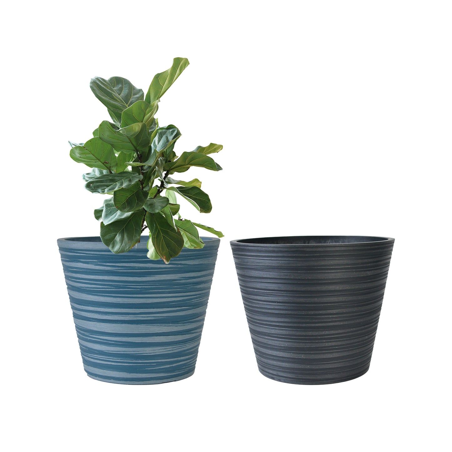 GreenShip Planter 5 in W / 8 in W / 12 in W or Indoor Outdoor Plants, Modern Decorative Plant Pots with Drainage Hole,  Decorative Flower Pots(Plants Not Included)