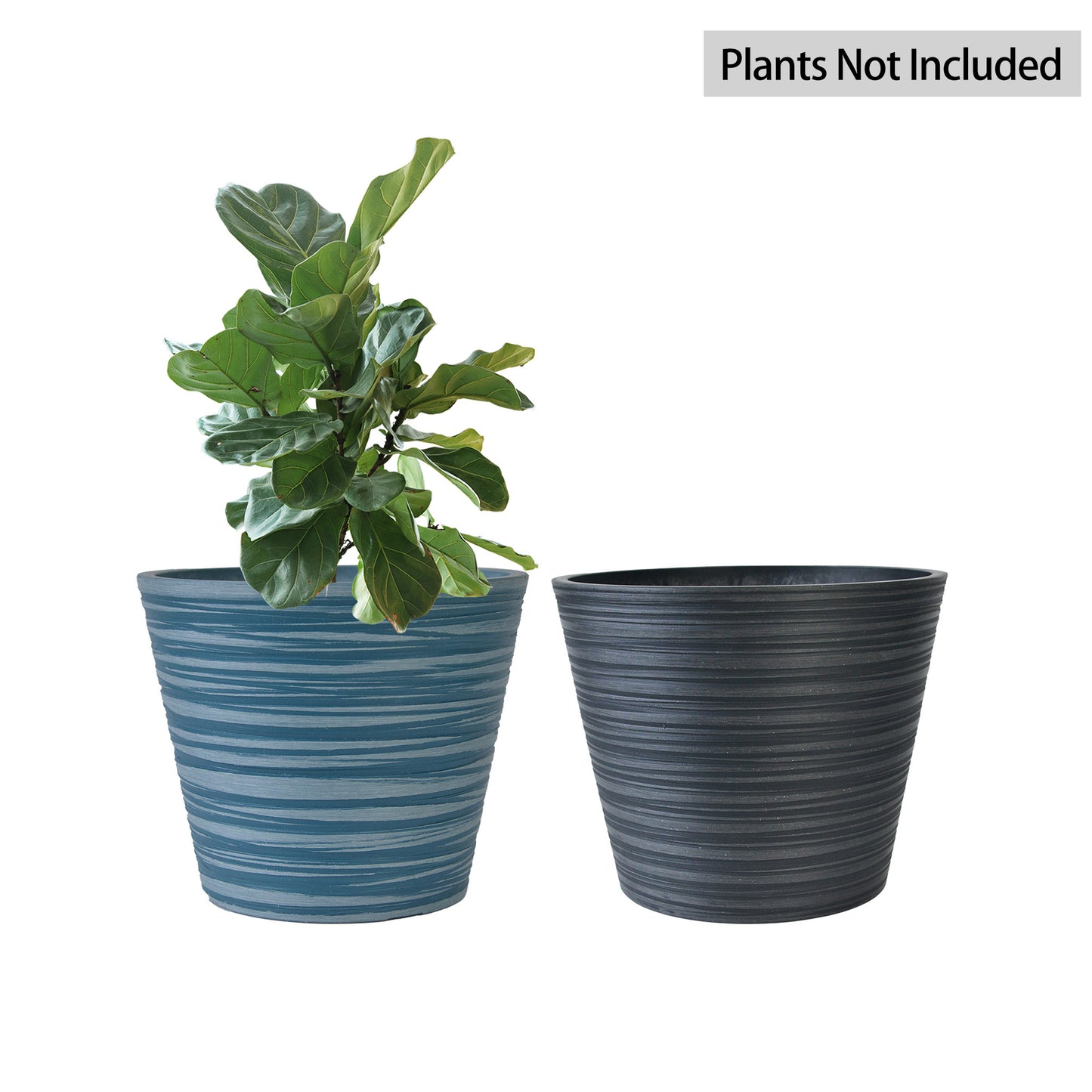 GreenShip Planter 5 in W / 8 in W / 12 in W or Indoor Outdoor Plants, Modern Decorative Plant Pots with Drainage Hole,  Decorative Flower Pots(Plants Not Included)