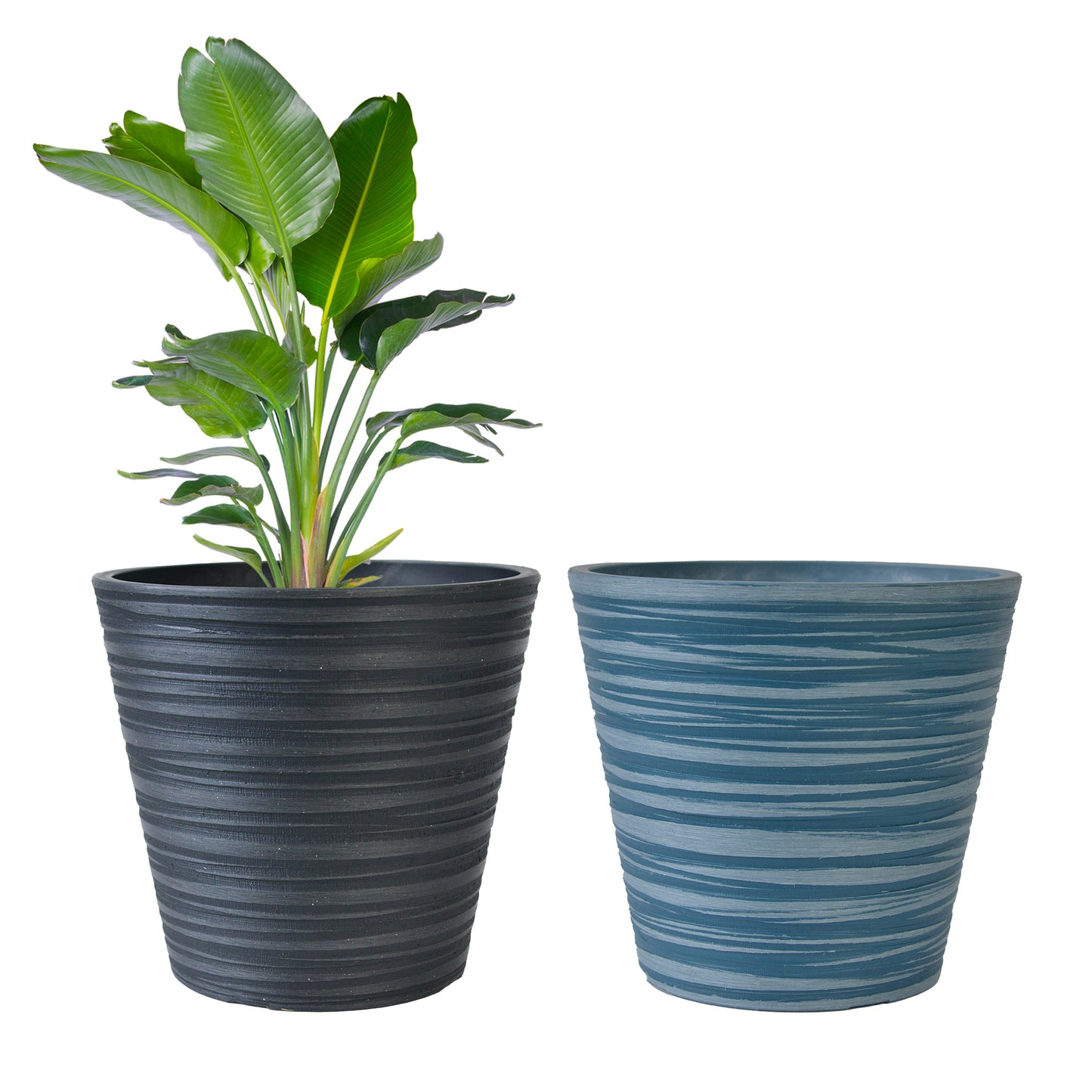 GreenShip Planter 5 in W / 8 in W / 12 in W or Indoor Outdoor Plants, Modern Decorative Plant Pots with Drainage Hole,  Decorative Flower Pots(Plants Not Included)