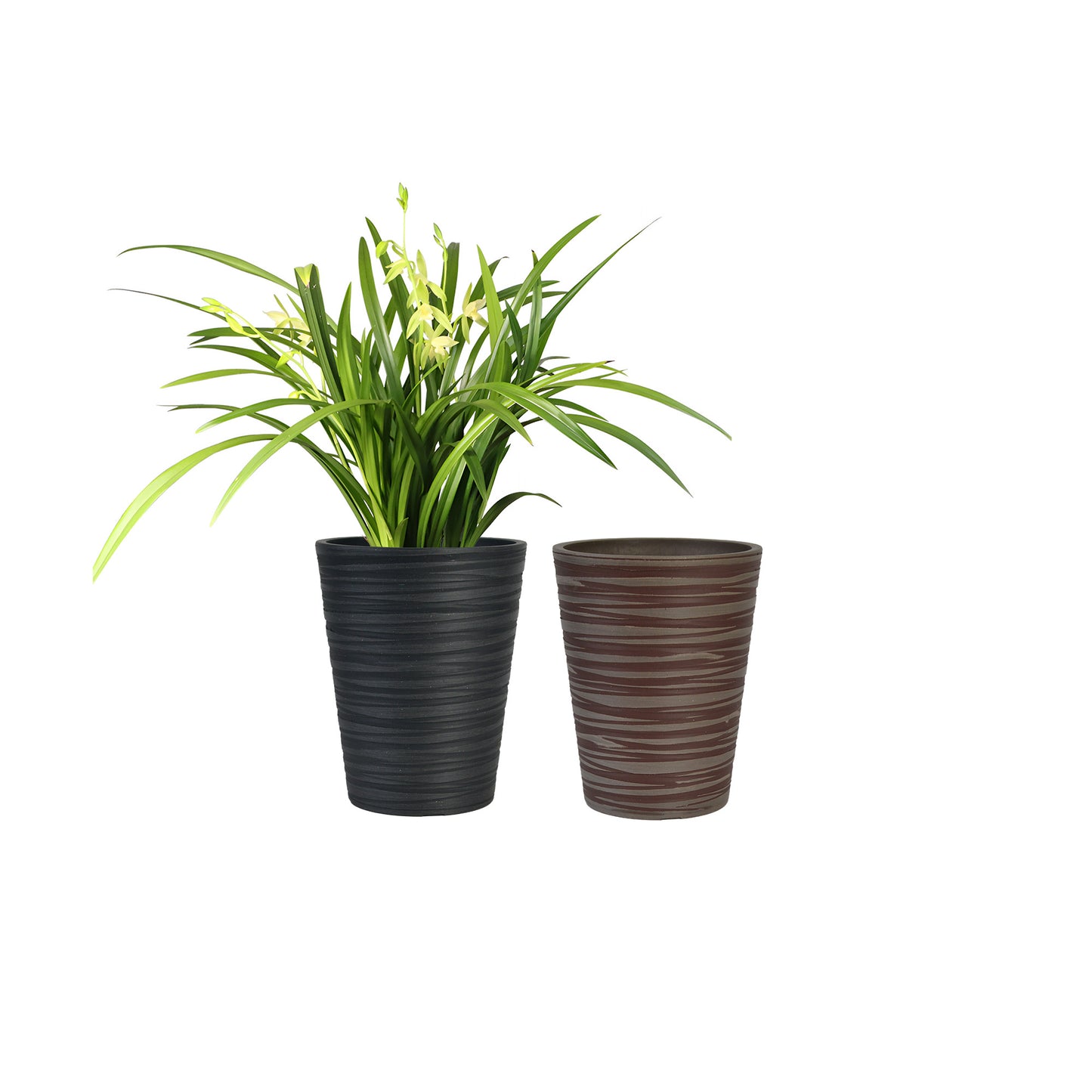 GreenShip Planter 6 in W / 8 in W / 12 in W or Indoor Outdoor Plants, Modern Decorative Plant Pots with Drainage Hole,  Decorative Flower Pots(Plants Not Included)