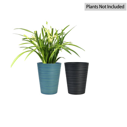 GreenShip Planter 6 in W / 8 in W / 12 in W or Indoor Outdoor Plants, Modern Decorative Plant Pots with Drainage Hole,  Decorative Flower Pots(Plants Not Included)