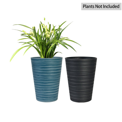 GreenShip Planter 6 in W / 8 in W / 12 in W or Indoor Outdoor Plants, Modern Decorative Plant Pots with Drainage Hole,  Decorative Flower Pots(Plants Not Included)