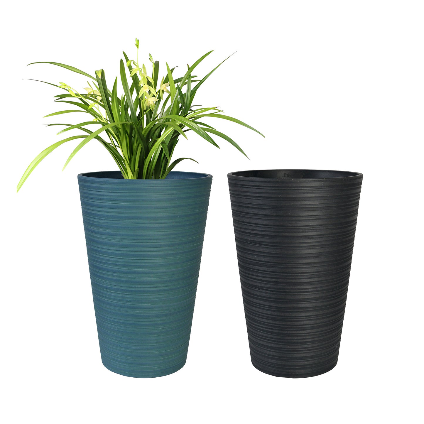 GreenShip Planter 6 in W / 8 in W / 12 in W or Indoor Outdoor Plants, Modern Decorative Plant Pots with Drainage Hole,  Decorative Flower Pots(Plants Not Included)