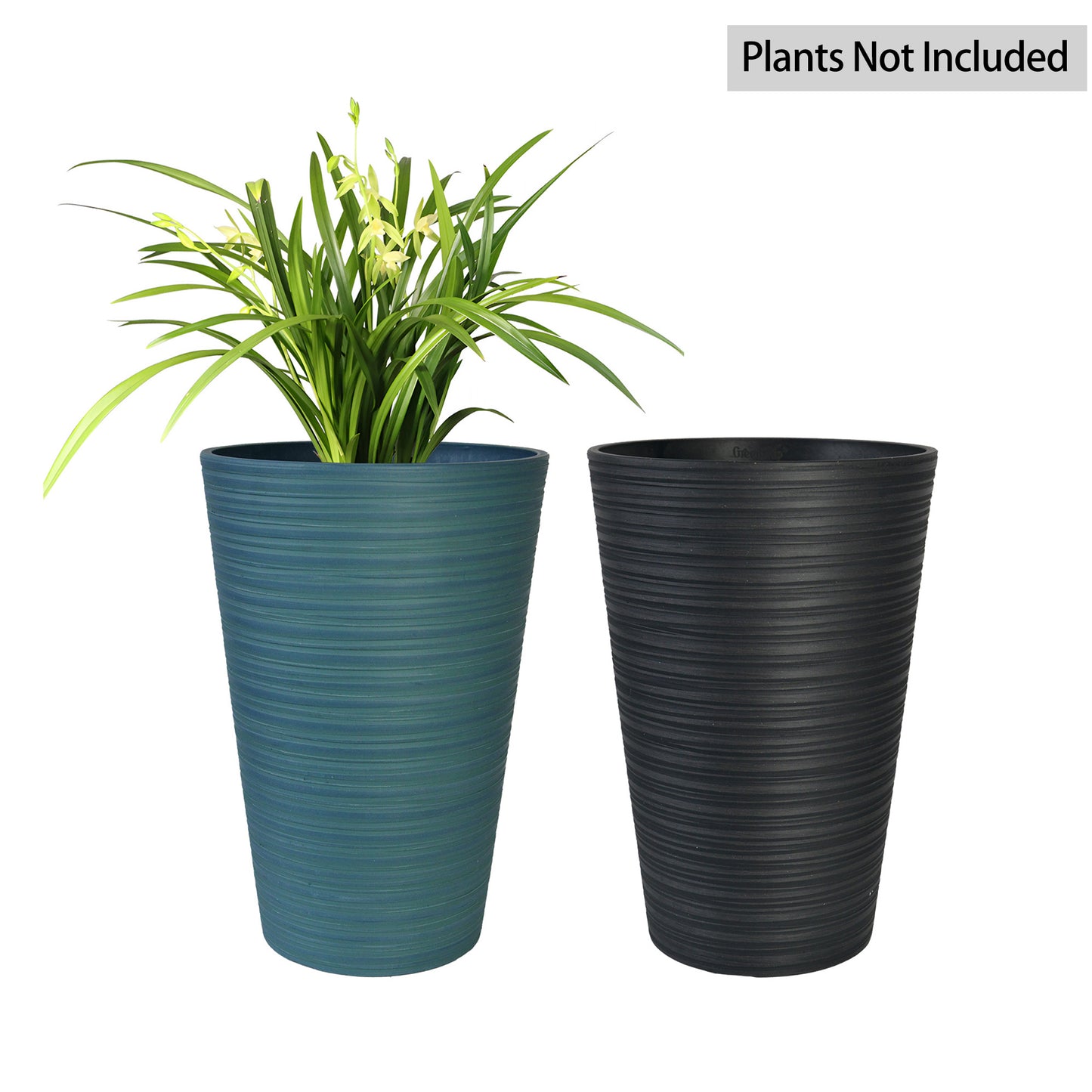 GreenShip Planter 6 in W / 8 in W / 12 in W or Indoor Outdoor Plants, Modern Decorative Plant Pots with Drainage Hole,  Decorative Flower Pots(Plants Not Included)