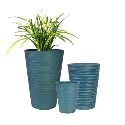 GreenShip Planter 6 in W / 8 in W / 12 in W or Indoor Outdoor Plants, Modern Decorative Plant Pots with Drainage Hole,  Decorative Flower Pots(Plants Not Included)