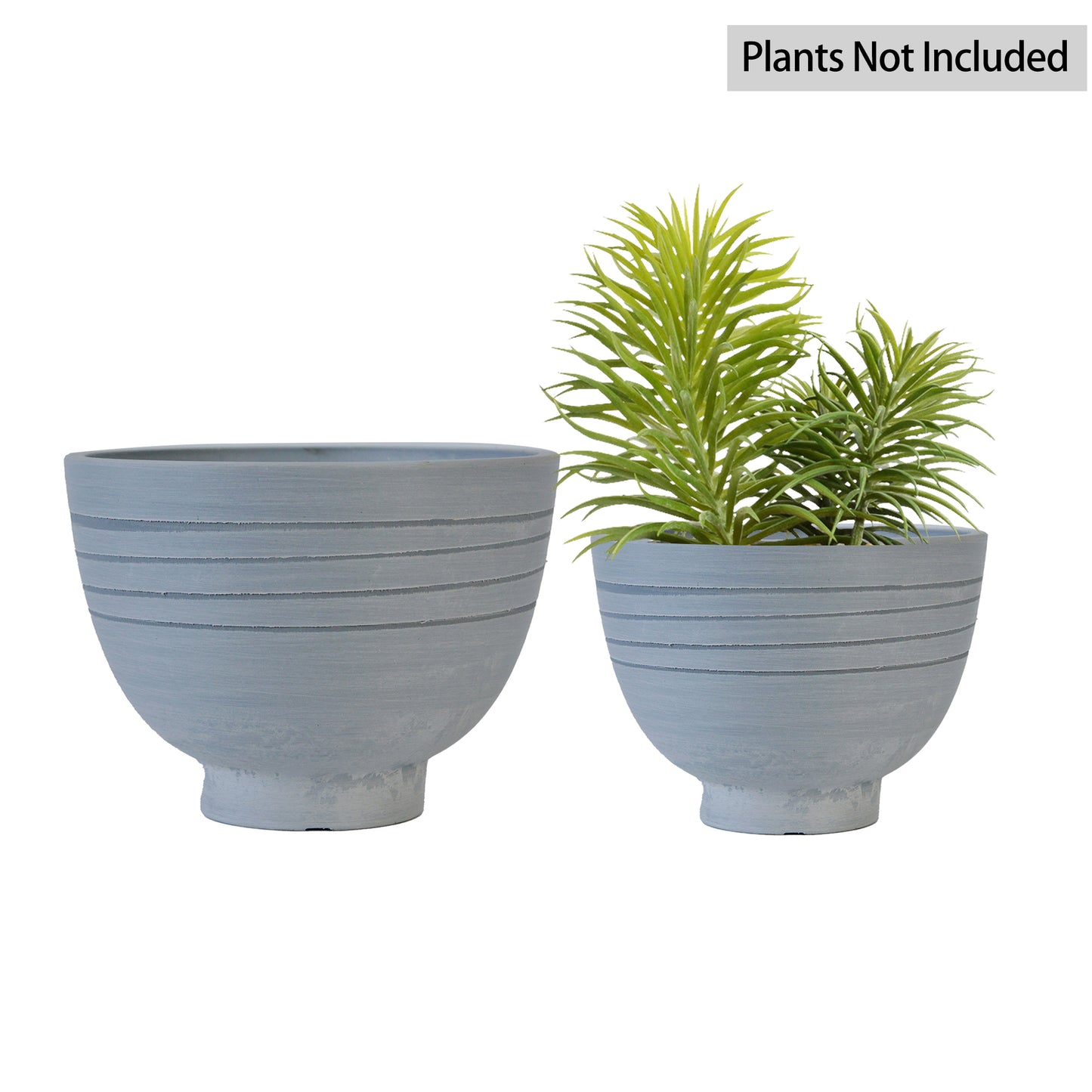 GreenShip Planter 8 inch W / 10 inch W Indoor Plants,  2 Pack Modern Decorative Plant Pots with Drainage Hole,  Cute Bowl Shape Flower Pots(Plants Not Included)