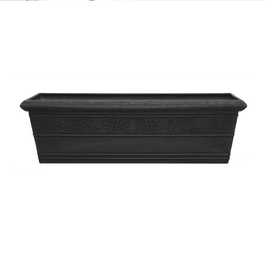 GreenShip 23 inch Classic Heavy Rim Long Large Box Planter for Indoor Outdoor Patio Balcony, Durable Window Planter with Drainage Hole(Plants Not Included)