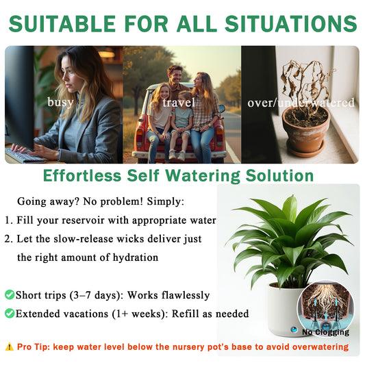 GreenShip 4 Pack Patented Self-Watering Spikes, Budget-Friendly Plant Watering Tool for Indoor Plant, Suitable for Growers Pots, Reuse Old Containers, DIY Self-Watering System