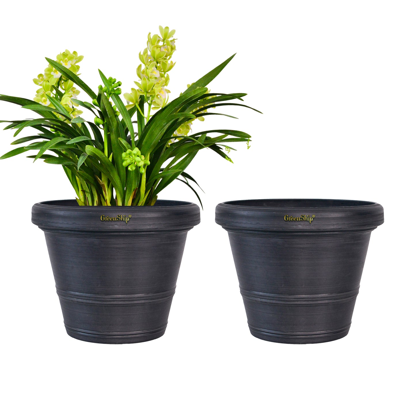 GreenShip 12 inch or 16 inch Large Planter with Drainage Hole,Modern Plant Pots for Indoor Outdoor Garden Plants and Flowers(Plants Not Included)