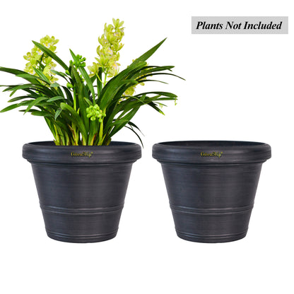 GreenShip 12 inch or 16 inch Large Planter with Drainage Hole,Modern Plant Pots for Indoor Outdoor Garden Plants and Flowers(Plants Not Included)