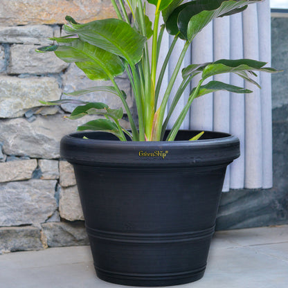 GreenShip 12 inch or 16 inch Large Planter with Drainage Hole,Modern Plant Pots for Indoor Outdoor Garden Plants and Flowers(Plants Not Included)