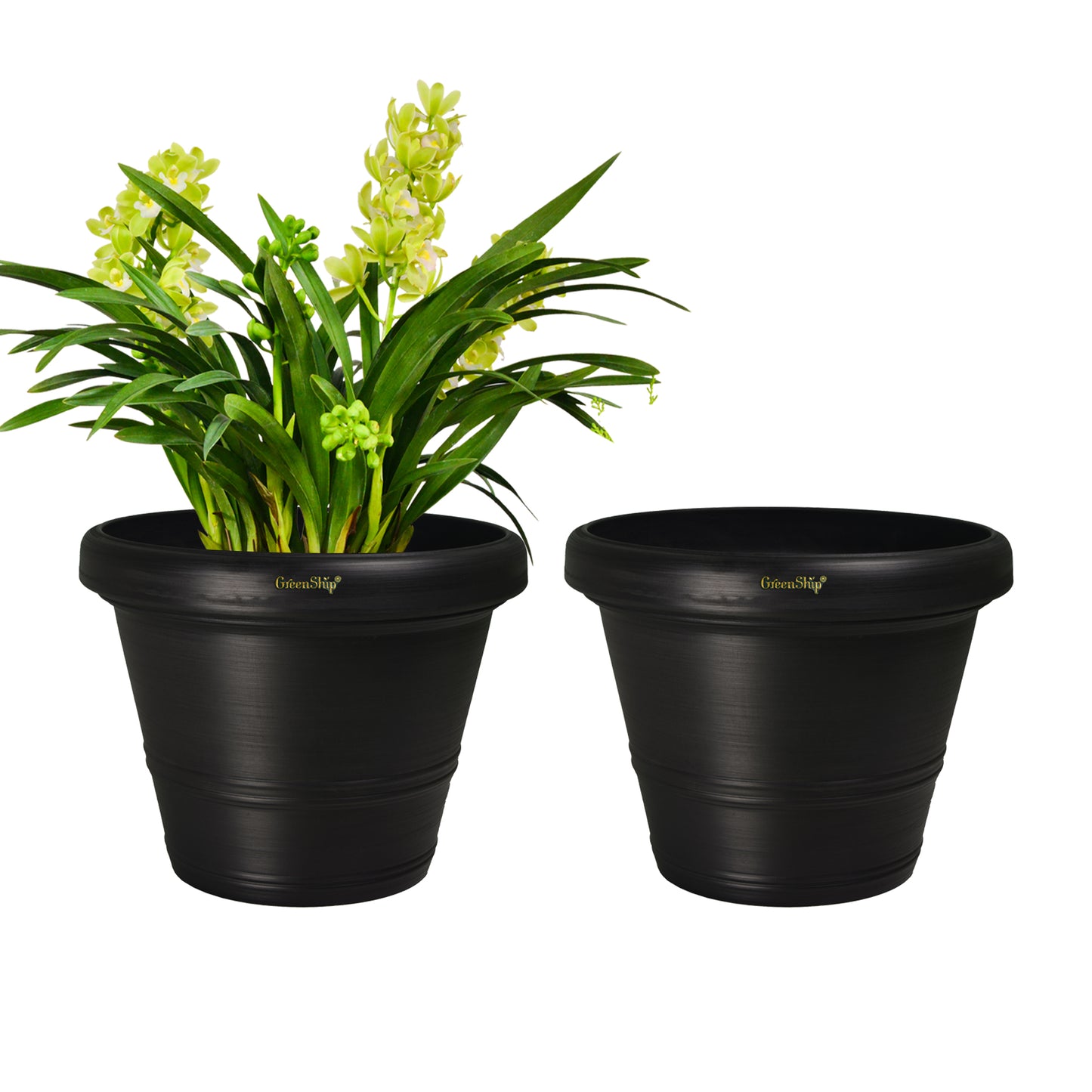 GreenShip 12 inch or 16 inch Large Planter with Drainage Hole,Modern Plant Pots for Indoor Outdoor Garden Plants and Flowers(Plants Not Included)