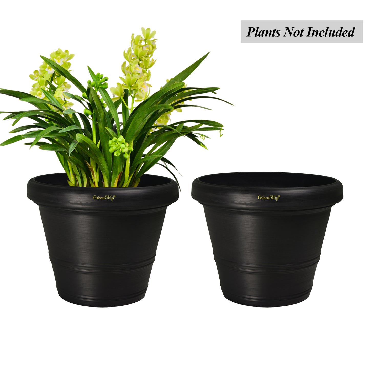 GreenShip 12 inch or 16 inch Large Planter with Drainage Hole,Modern Plant Pots for Indoor Outdoor Garden Plants and Flowers(Plants Not Included)